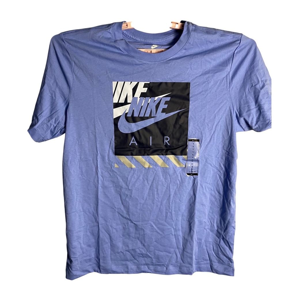 NWT Nike Air Mens Graphic T-Shirt Light‎ Blue Large
